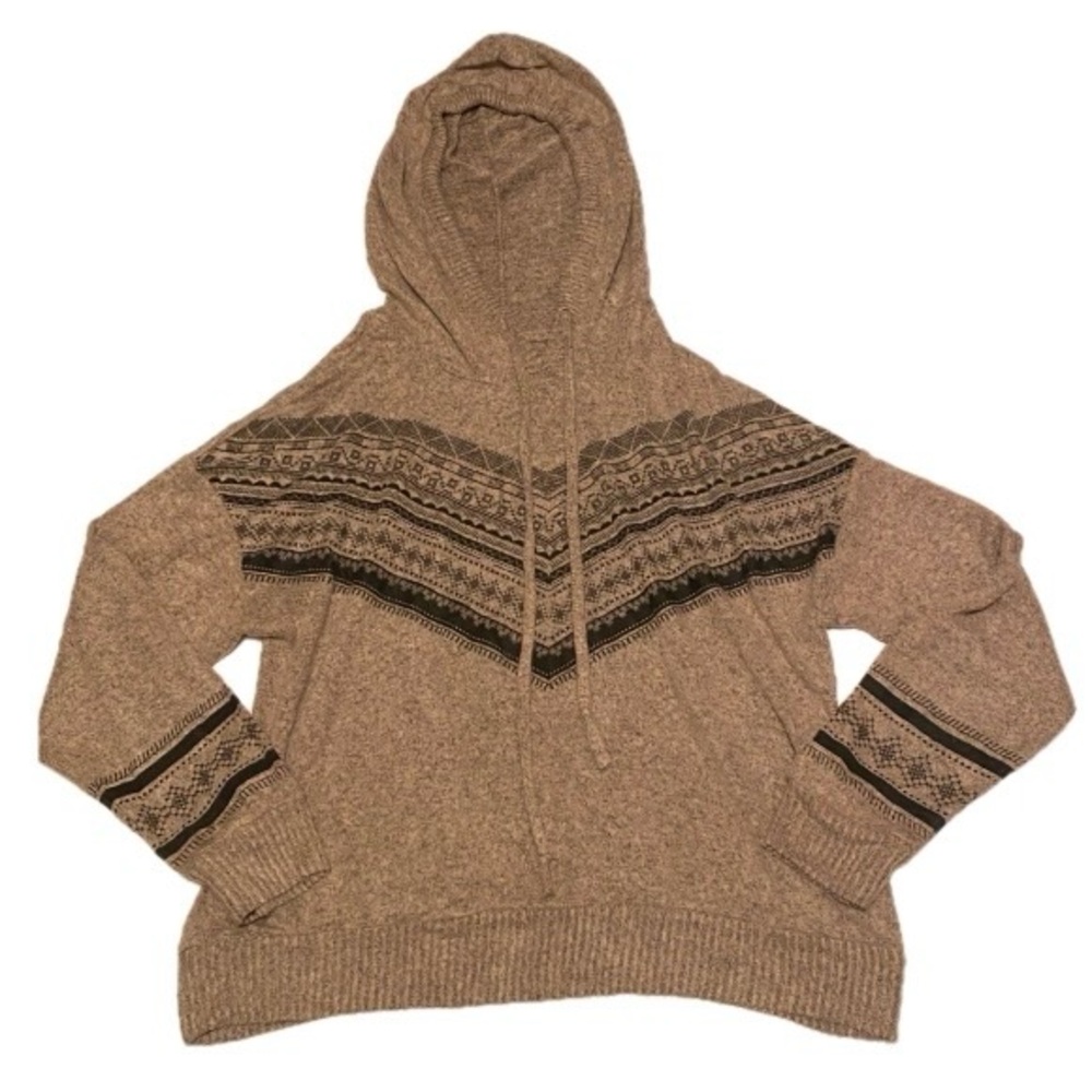 No Frills Women’s XL Brown and Black Long Sleeve Hoodie